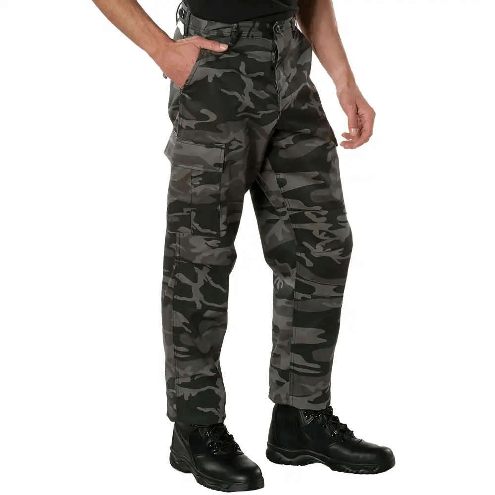 Black Grey Camouflage BDU Pant